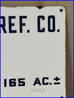 Vtg original Porcelain Humble oil no smoking lease sign 18 x 24 oil and gas