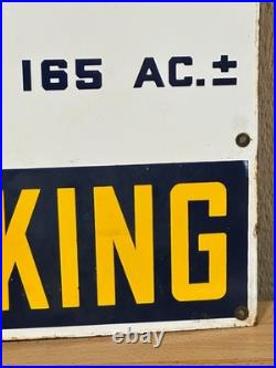 Vtg original Porcelain Humble oil no smoking lease sign 18 x 24 oil and gas