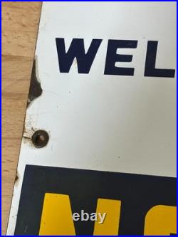 Vtg original Porcelain Humble oil no smoking lease sign 18 x 24 oil and gas