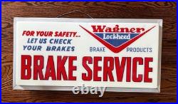 Wagner Lockheed Vintage Brake Service Light-Up Sign