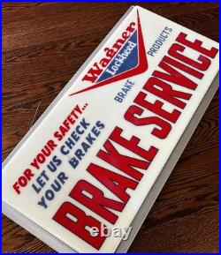 Wagner Lockheed Vintage Brake Service Light-Up Sign