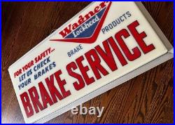 Wagner Lockheed Vintage Brake Service Light-Up Sign