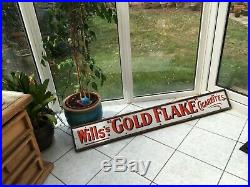 Willss Gold Flake Cigarettes Vintage Original Enamel Advertising Sign