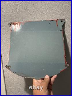 Wow -Vintage Porcelain Mobil Pump Plate Original